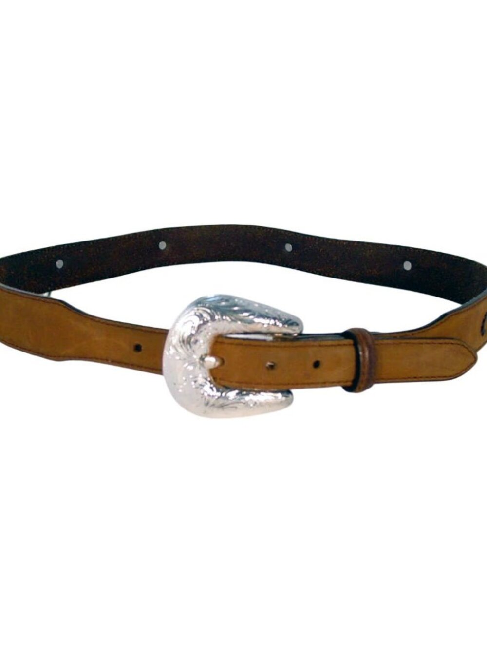 TONY LAMA Silver Hearts Concho Western Belt 7599L Size 34 - Picture 2 of 6